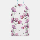 フローラピンク結婚ブーケの感謝のギフトラベル ギフトタグ (裏面)