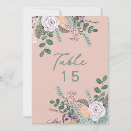 フローラピンク結婚ユーカリ表数 招待状