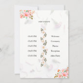 フローラピンク結婚式招待状 – 日付を保存 招待状 (裏面)