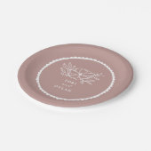 フローラピンク結婚鱗屑 ペーパープレート (アングル)