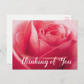 フローラピンク考えのバラの花、こんにちは ポストカード (正面/裏面)