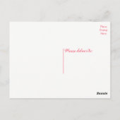 フローラピンク考えのバラの花、こんにちは ポストカード (裏面)