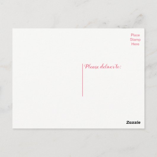 フローラピンク考えのバラの花、こんにちは ポストカード (裏面)