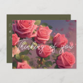 フローラピンク考えるローゼズオブユー葉書 ポストカード (正面/裏面)