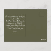 フローラピンク考えるローゼズオブユー葉書 ポストカード (裏面)