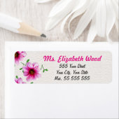 フローラピンク花ピンクの名前の上の白い構造 ラベル (インサイチュ)