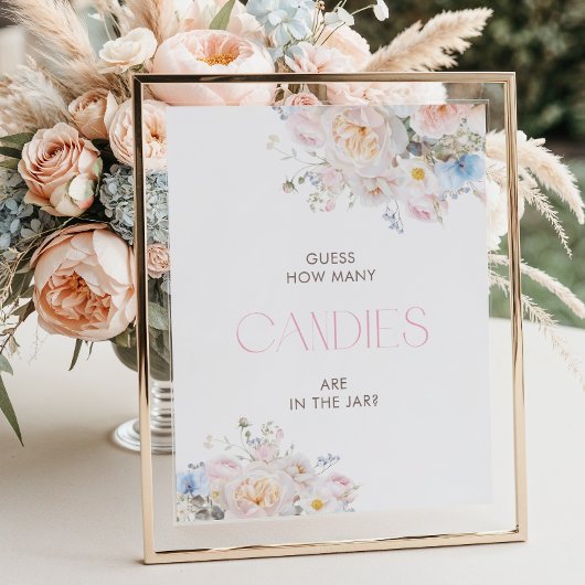 フローラピンク赤ちゃんシャワー数を推測 ポスター