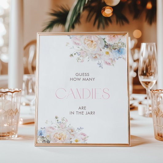 フローラピンク赤ちゃんシャワー数を推測 ポスター