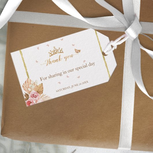 フローラピンク赤面ガウンキンセアニェラ ギフトタグ