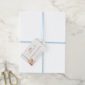 フローラピンク赤面ガウンキンセアニェラ ギフトタグ (より糸つき)