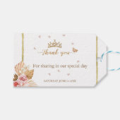 フローラピンク赤面ガウンキンセアニェラ ギフトタグ (正面(横))