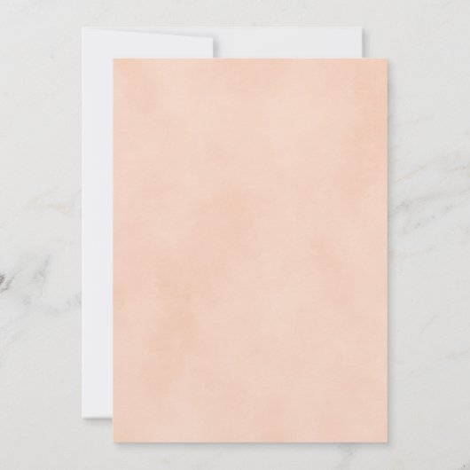 フローラピンク赤面水色エレガントな結婚式 招待状 (裏面)