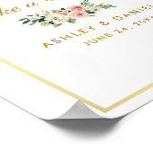 フローラピンク赤面結婚の金ゴールド治療 ポスター (角)