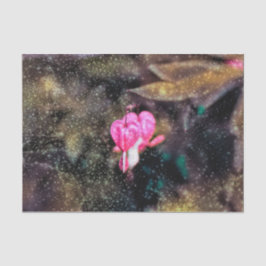 フローラピンク金ゴールドグリッターテクスチャの抽出ハート 薄葉紙