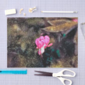 フローラピンク金ゴールドグリッターテクスチャの抽出ハート 薄葉紙 (クラフト)