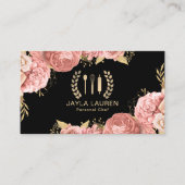 フローラピンク金ゴールドシェフケータリング料理器具 名刺 (正面)