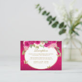 フローラピンク金ゴールドティアラバタフライキンセアニラ エンクロージャーカード (スタンド正面)