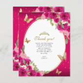 フローラピンク金ゴールドティアラバタフライキンセニェラ写真 (正面/裏面)