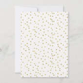 フローラピンク金ゴールドバニーベビーシャワーサンキューカード 招待状 (裏面)