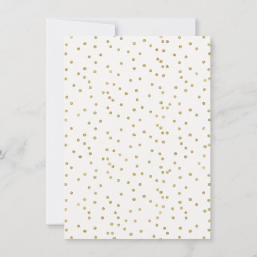 フローラピンク金ゴールドバニーベビーシャワーサンキューカード 招待状 (裏面)