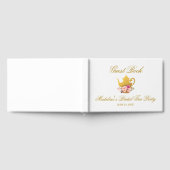 フローラピンク金ゴールドブライダルシャワーティーパーティー ゲストブック (全面)