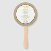 フローラピンク金ゴールド結婚式 プログラム ハンドファン (裏面)