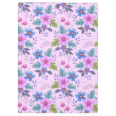 フローラピンク青紫の花パターン–36841 クリップボード (裏面)