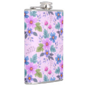 フローラピンク青紫の花パターン–36841 フラスク (右)