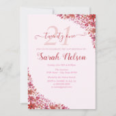 フローラピンク21歳の招待状 招待状 (正面)