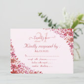 フローラピンク21歳の誕生日 招待状 (スタンド正面)