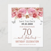 フローラピンク70誕生日日付の保存 (正面/裏面)