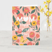 フローラピンク&イエロー花母の日 カード (黄色い花)