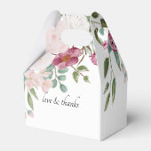 フローラピンク&バーガンディ水の色結婚の フェイバーボックス (裏面サイド)