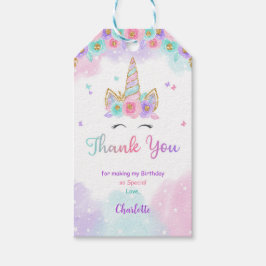 フローラピンク&パープルユニコーンギフトラベル ギフトタグ