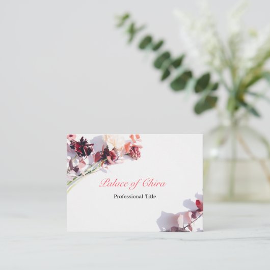 フローラピンク 名刺 (スタンド正面)