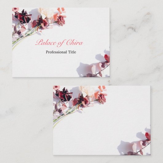 フローラピンク 名刺 (正面/裏面)