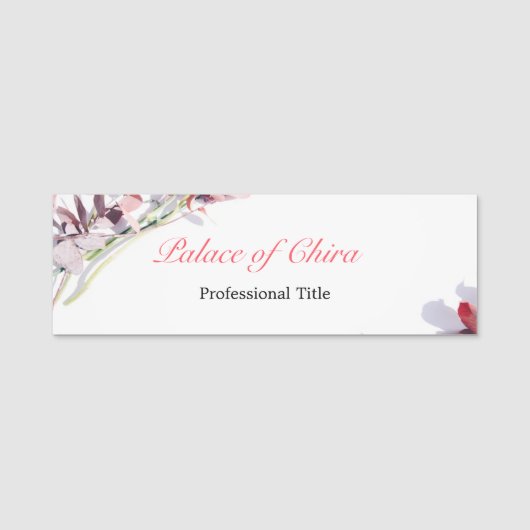 フローラピンク 名札 (正面)