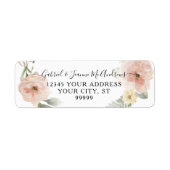 フローラピンクn黄色の水色の緑の戻り ラベル (正面)