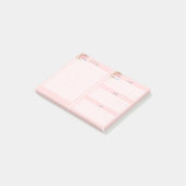 フローラピンクTo DoリストPost-It®ノート ポストイット (アングル)