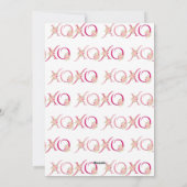 フローラピンクXOXO Galentines Dayハート写真 シーズンカード (裏面)