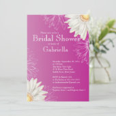 フローラピンモダンクブルーデイジーブライダルシャワー 招待状 (スタンド正面)