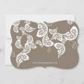 フローラピーコックホワイトセーブ・ザ・デート案内 招待状 (裏面)