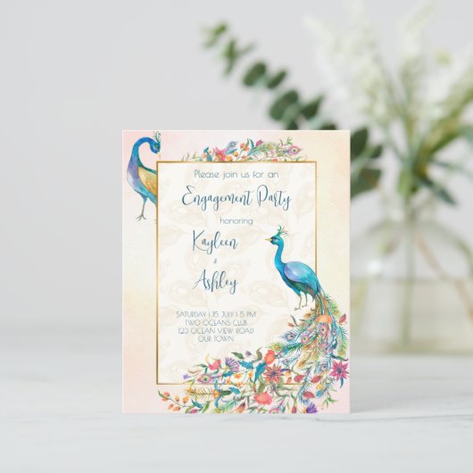 フローラピーコック婚約パーティ予算の招待 (スタンド正面)