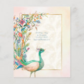 フローラピーコック婚約パーティ予算の招待 (裏面)