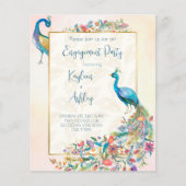 フローラピーコック婚約パーティ予算の招待 (正面)