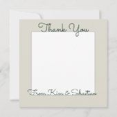 フローラピースサインフローラ水彩可愛いアーガーリート サンキューカード (裏面)