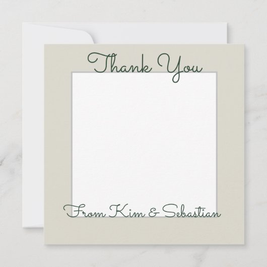 フローラピースサインフローラ水彩可愛いアーガーリート サンキューカード (裏面)