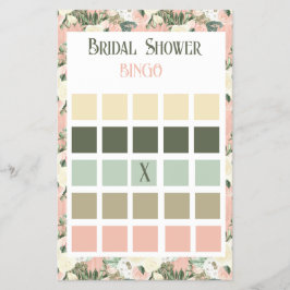 フローラピーチアンドクリームブライダルシャワービンゴ チラシ