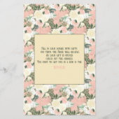 フローラピーチアンドクリームブライダルシャワービンゴ チラシ (裏面)