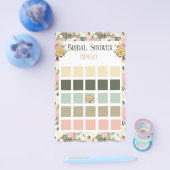 フローラピーチアンドクリームブライダルシャワービンゴ チラシ (シングル)